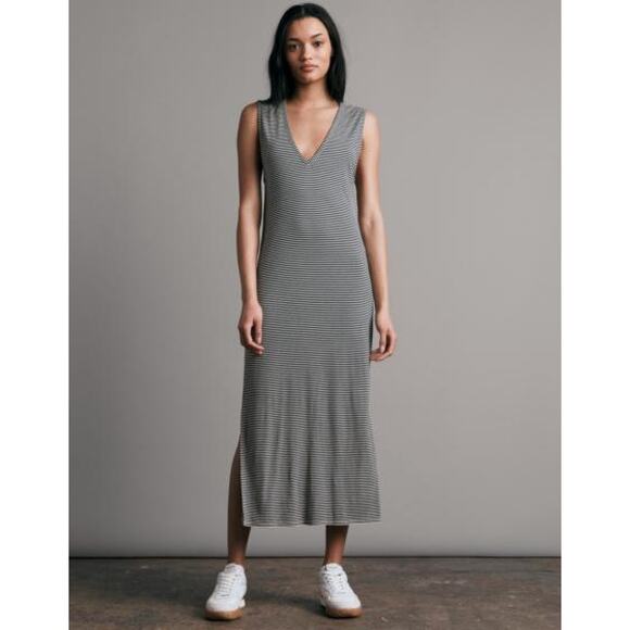 rag & bone Michal Striped tank Midi Muscle Dress - Picture 1 of 4